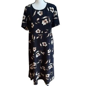 vtg DBY Ltd Womens Floral Dress Size 20 Tie Back Short Sleeves Empire Waste Maxi